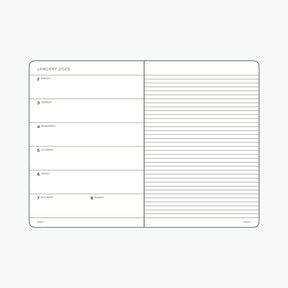 Leuchtturm1917 - 2025 Diary - Weekly Notebook - A6 - Black (Hard)