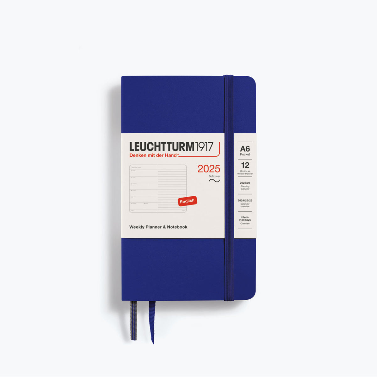 Leuchtturm1917 - 2025 Diary - Weekly Notebook - A6 - Ink (Soft)