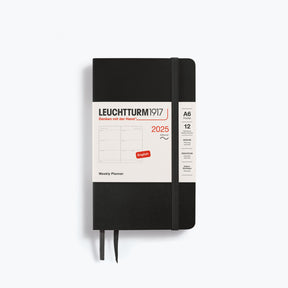 Leuchtturm1917 - 2025 Diary - Weekly Planner - A6 - Black (Soft)