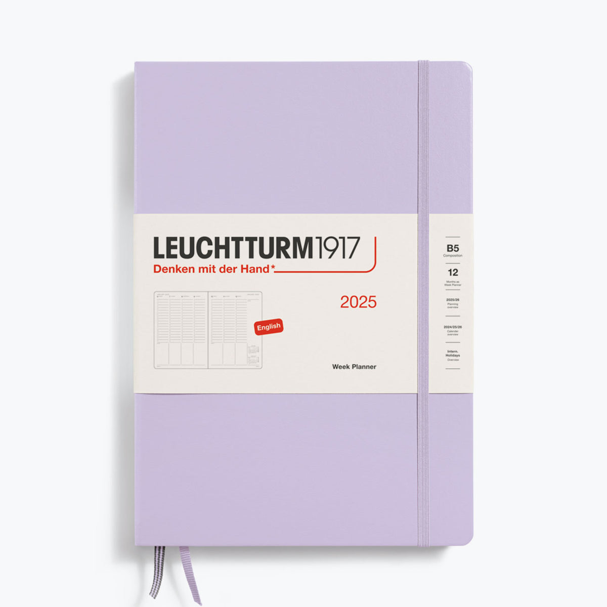 Leuchtturm1917 - 2025 Diary - Week Planner - B5 - Lilac