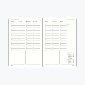 Leuchtturm1917 - 2025 Diary - Week Planner - B5 - Port Red