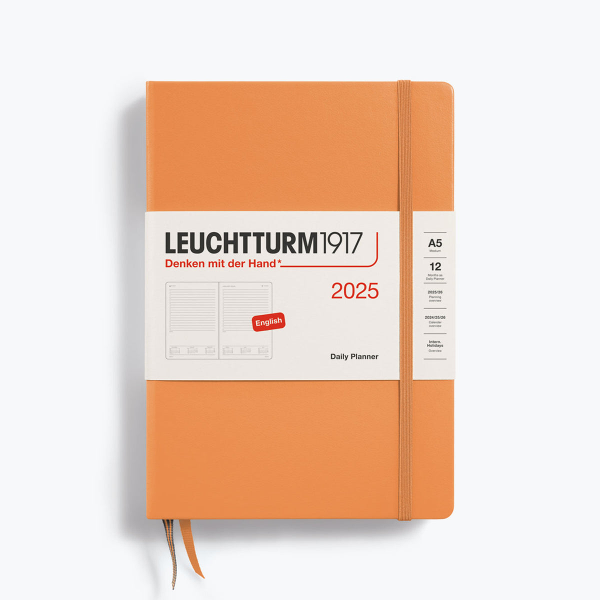 Leuchtturm1917 - 2025 Diary - Daily Planner - A5 - Apricot