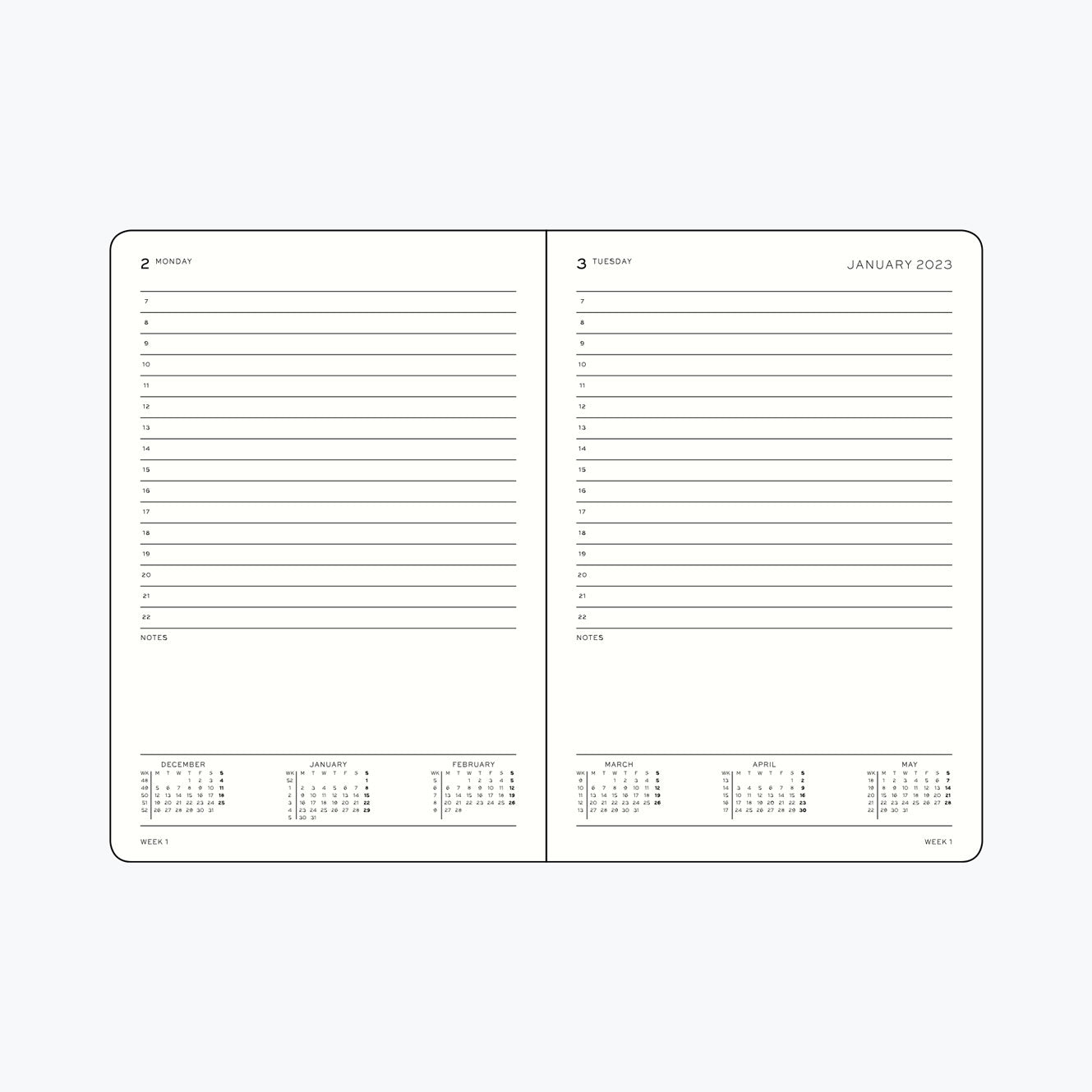 Leuchtturm1917 - 2025 Diary - Daily Planner - A5 - Apricot