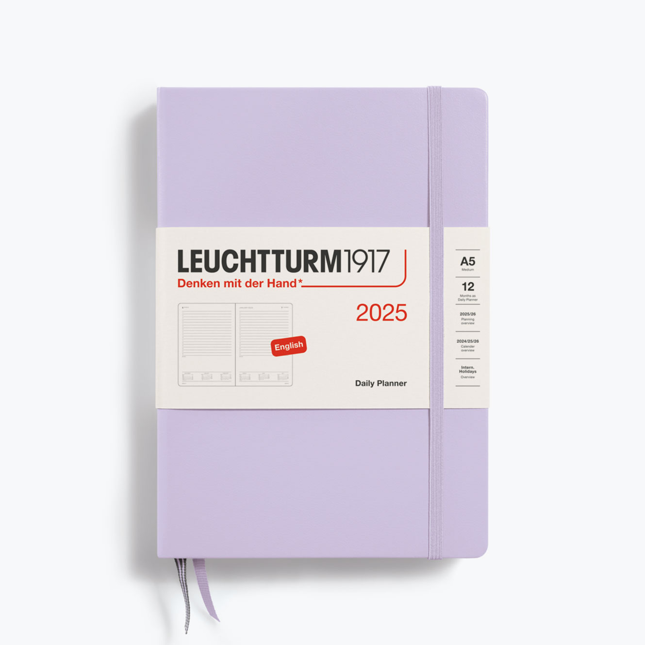 Leuchtturm1917 - 2025 Diary - Daily Planner - A5 - Lilac