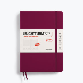 Leuchtturm1917 - 2025 Diary - Daily Planner - A5 - Port Red