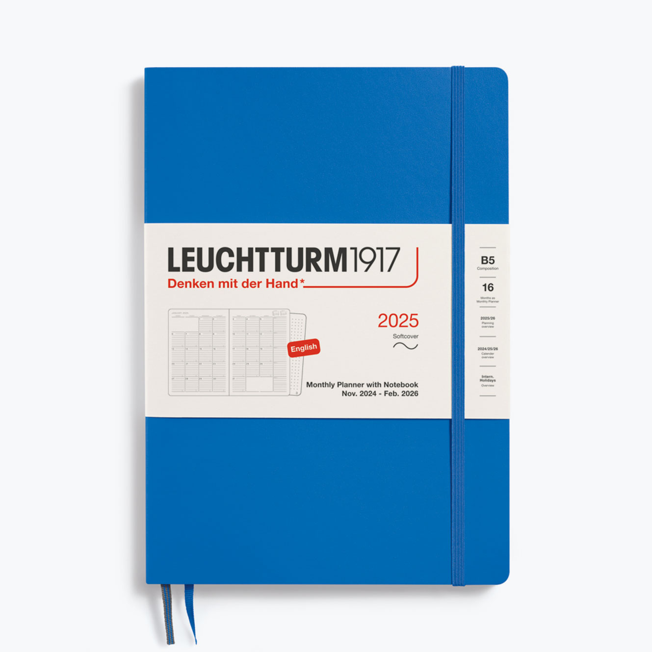 Leuchtturm1917 - 2025 Diary - Monthly Notebook - B5 - Sky