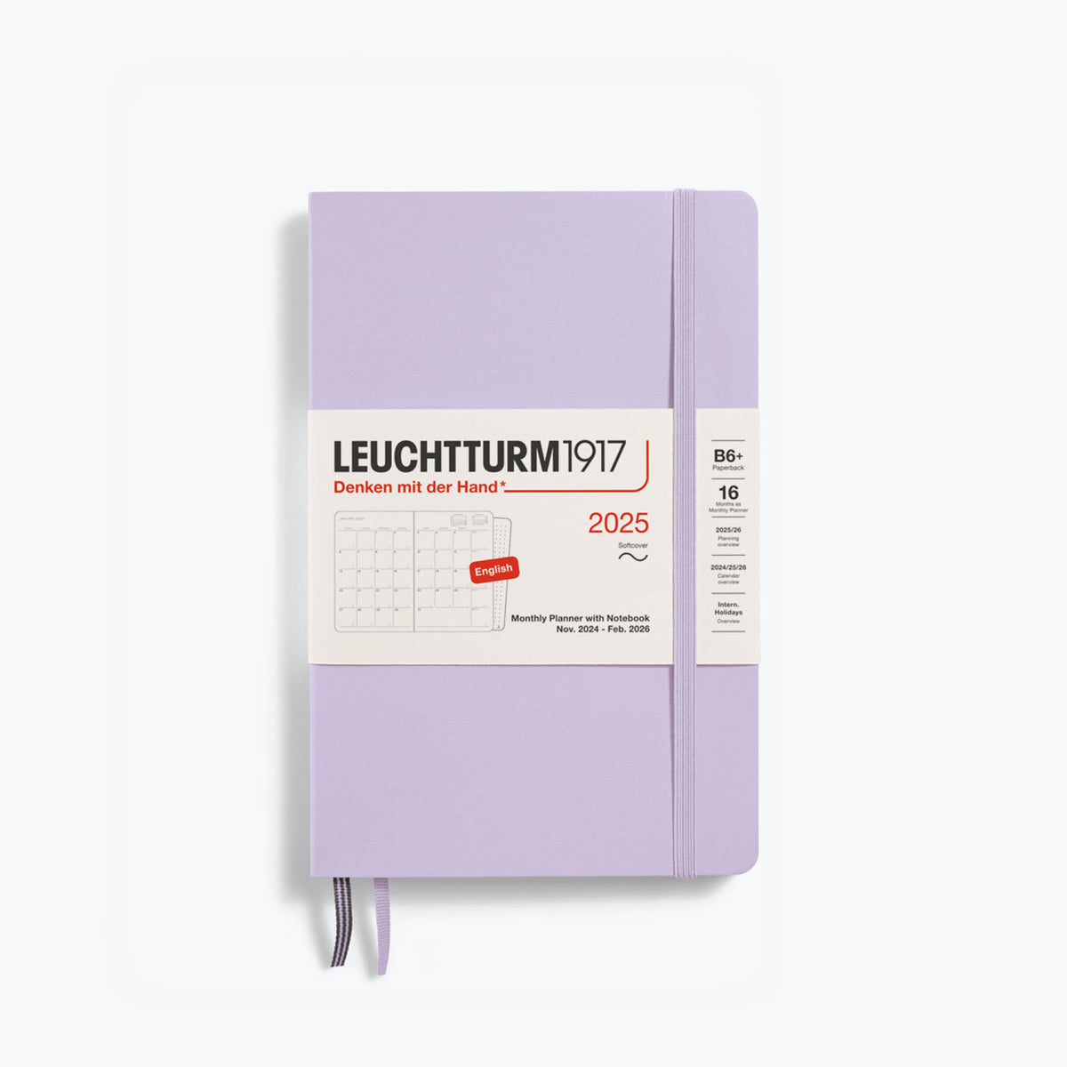 Leuchtturm1917 - 2025 Diary - Monthly Notebook - B6 - Lilac