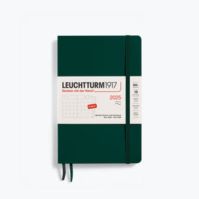 Leuchtturm1917 - 2025 Diary - Monthly Notebook - B6 - Forest Green