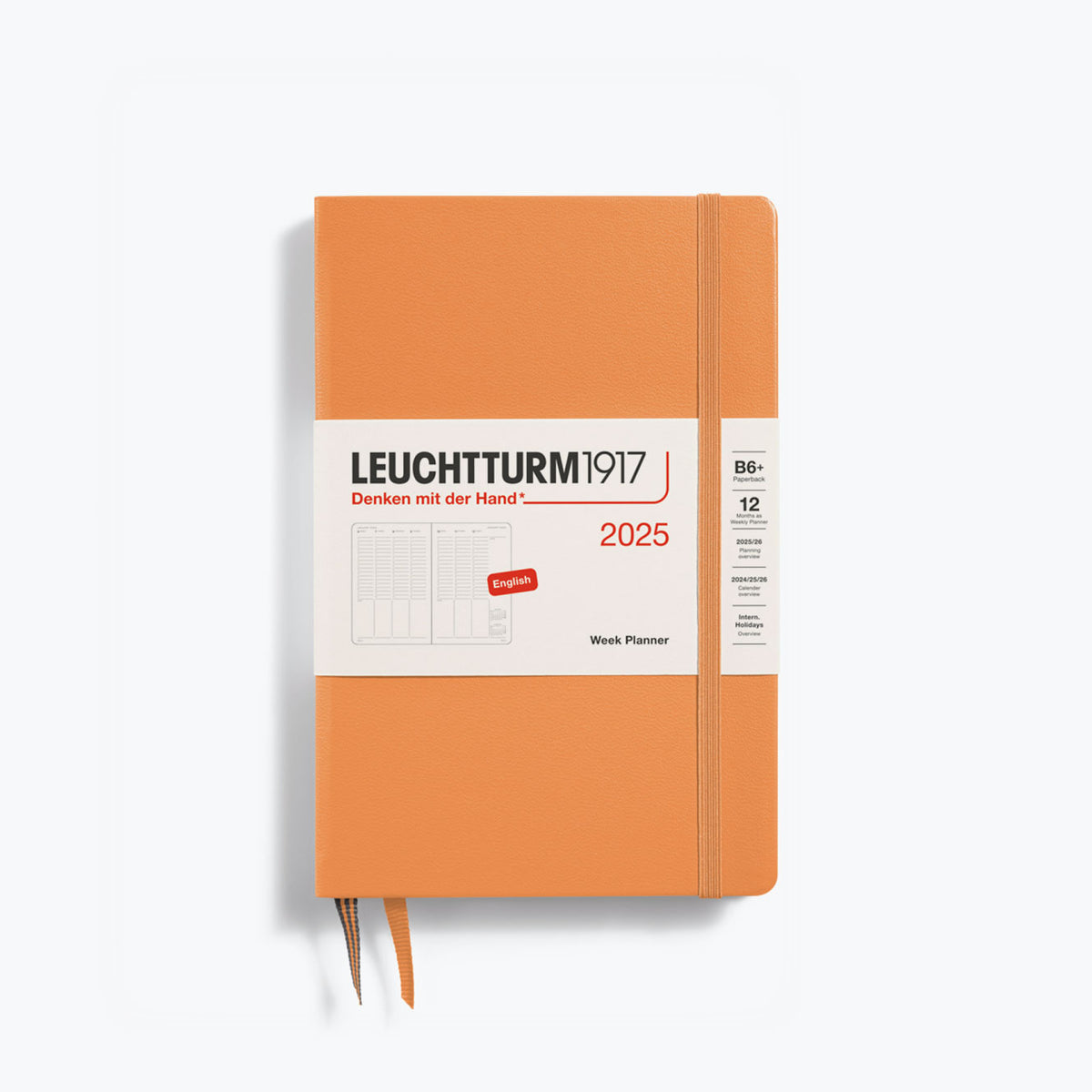 Leuchtturm1917 - 2025 Diary - Week Planner - B6+ - Apricot