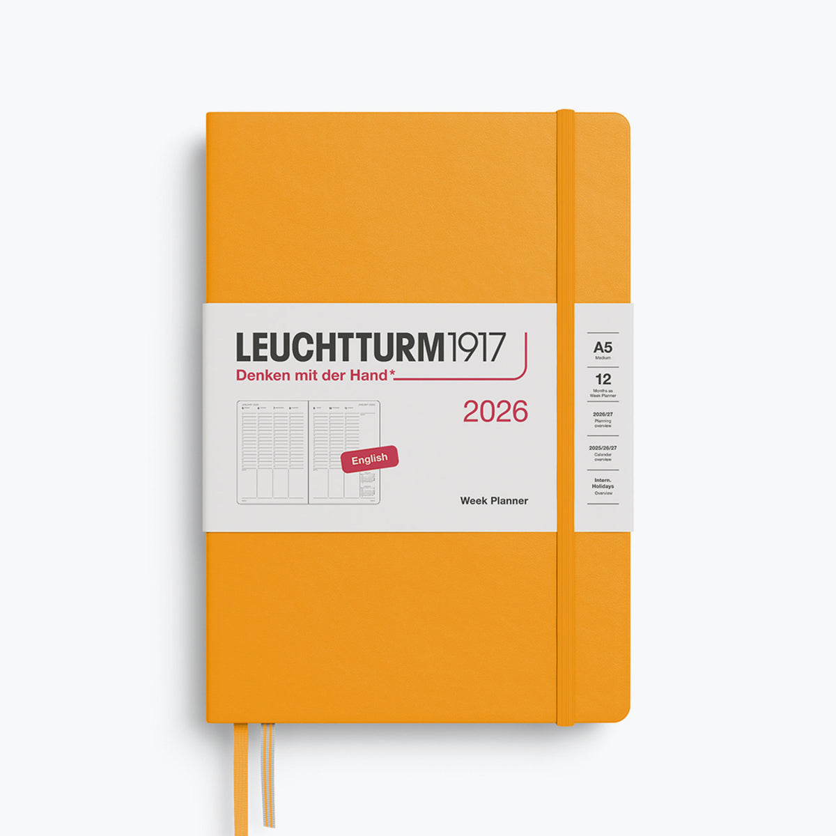 Leuchtturm1917 - 2026 Diary - Week Planner - A5 - Rising Sun