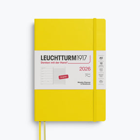 Leuchtturm1917 - 2026 Diary - Weekly Notebook - A5 - Lemon (Soft)