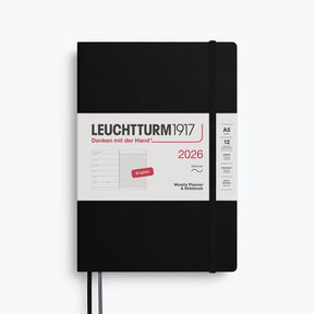 Leuchtturm1917 - 2026 Diary - Weekly Notebook - A5 - Black (Soft)