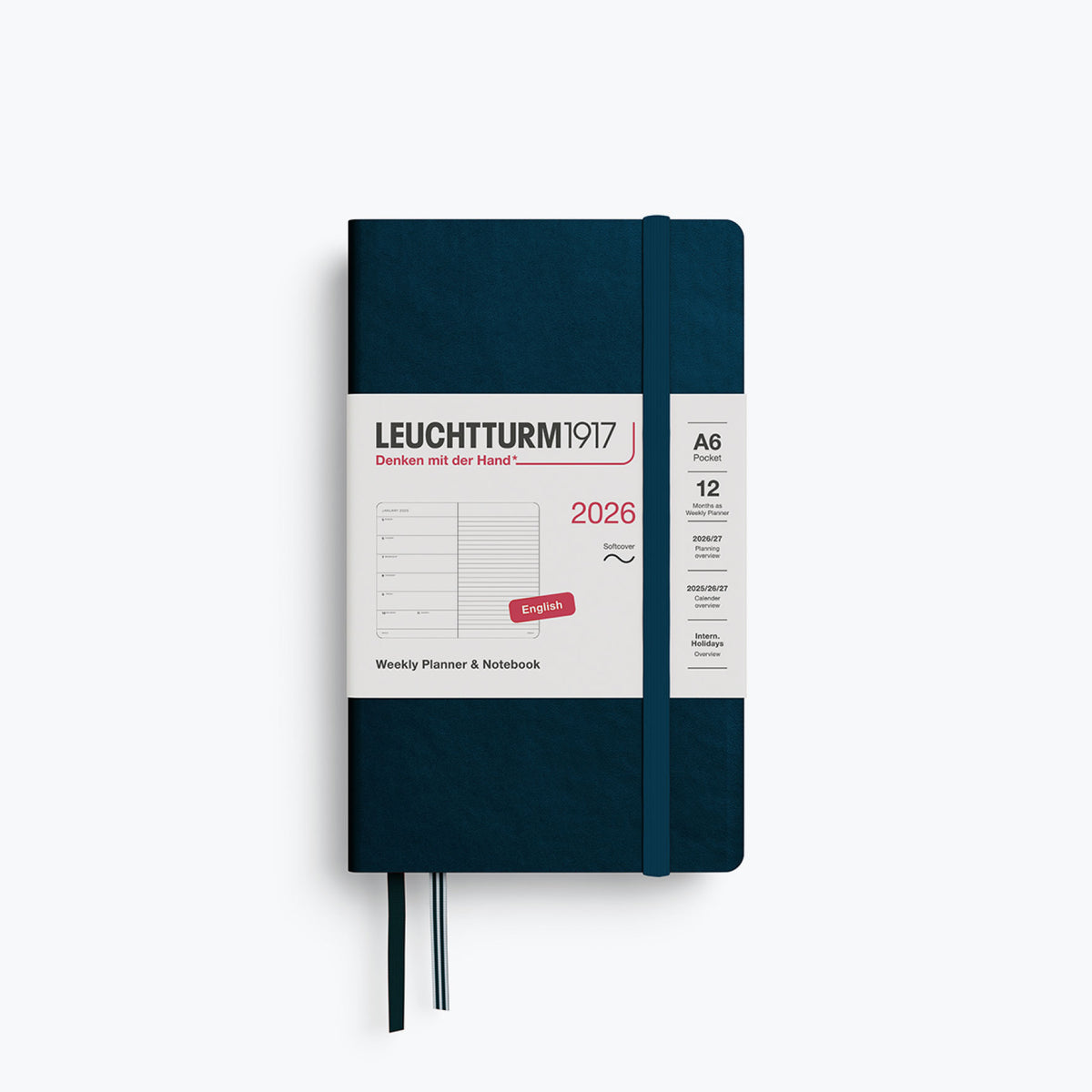 Leuchtturm1917 - 2026 Diary - Weekly Notebook - A6 - Deep Sea (Soft)