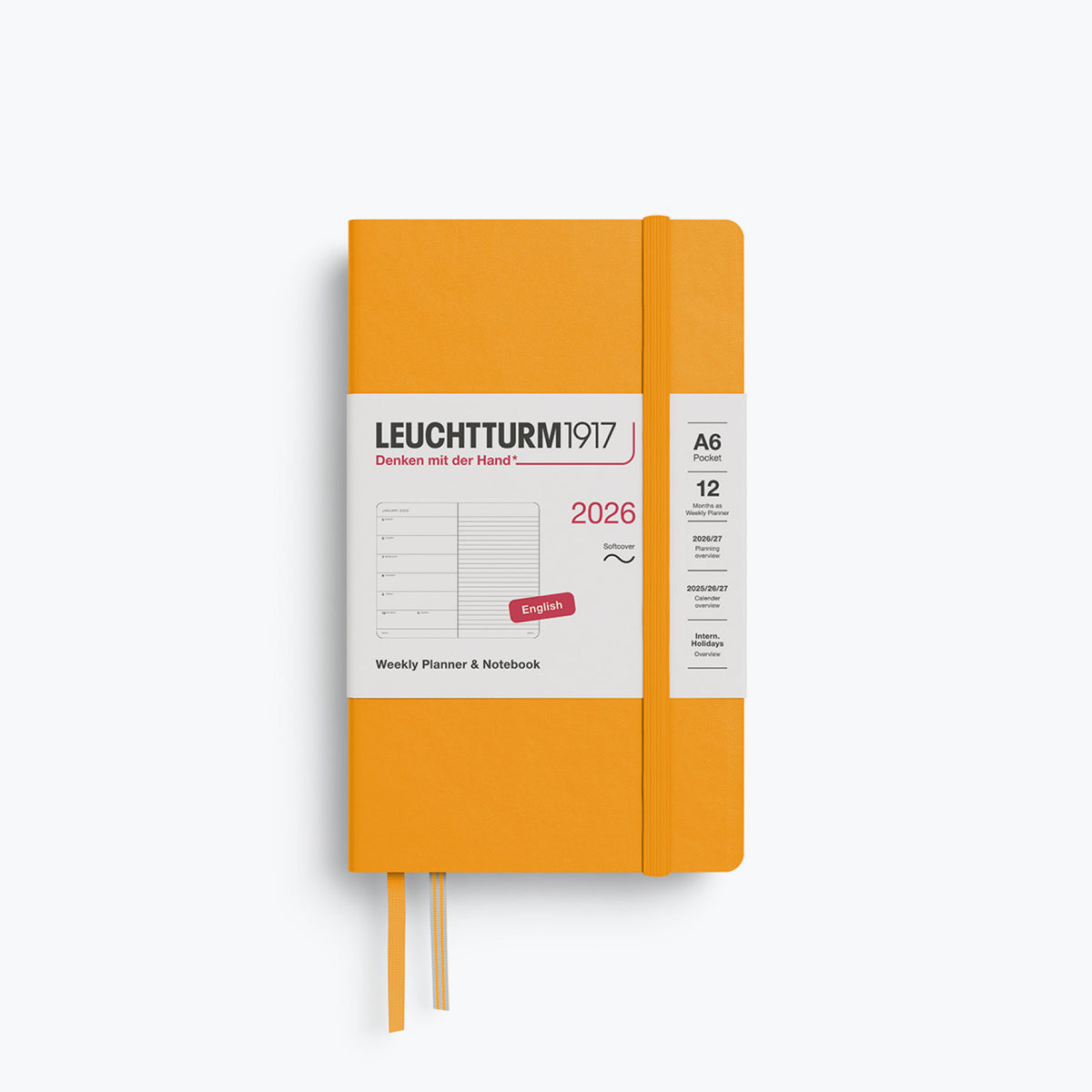 Leuchtturm1917 - 2026 Diary - Weekly Notebook - A6 - Rising Sun (Soft)
