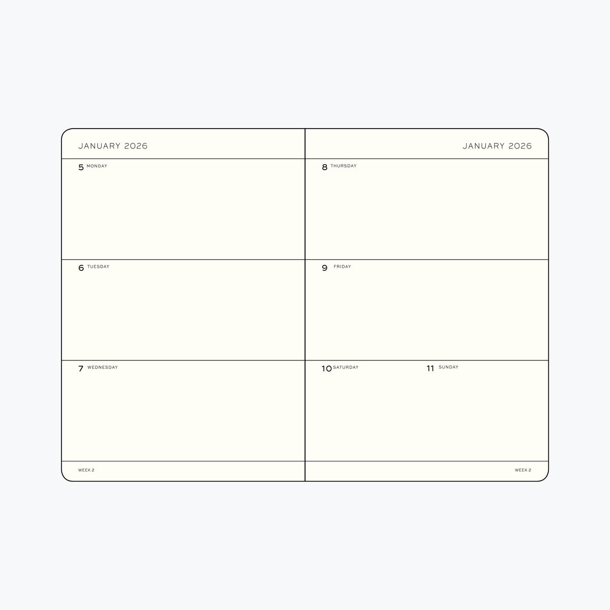 Leuchtturm1917 - 2026 Diary - Weekly Planner - A6 - Port Red (Hard)