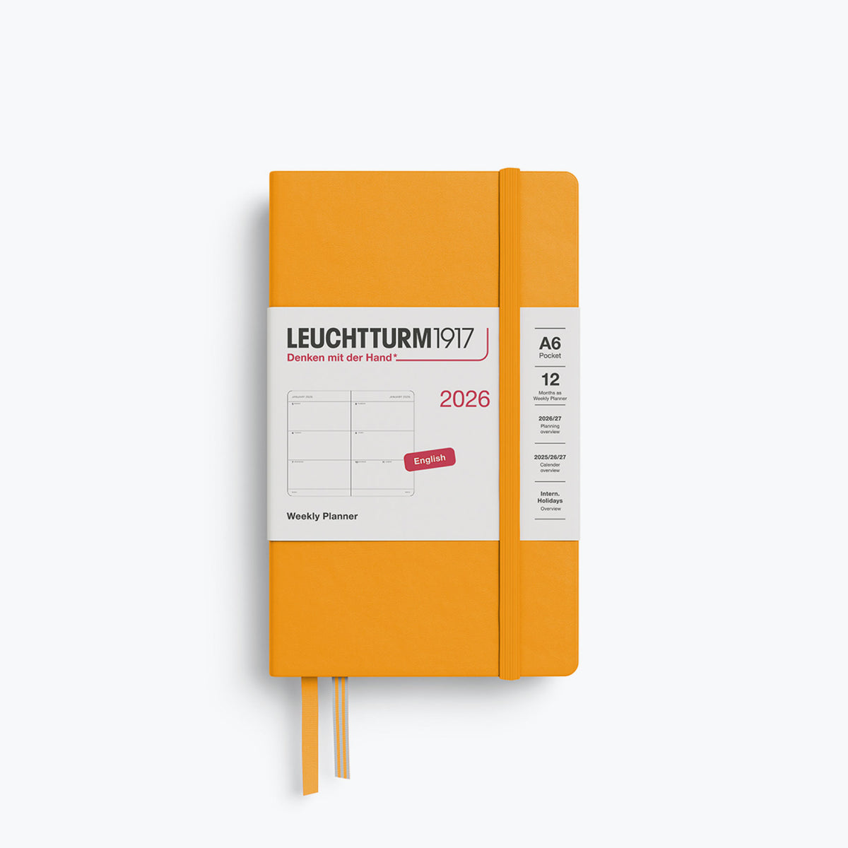 Leuchtturm1917 - 2026 Diary - Weekly Planner - A6 - Rising Sun (Hard)