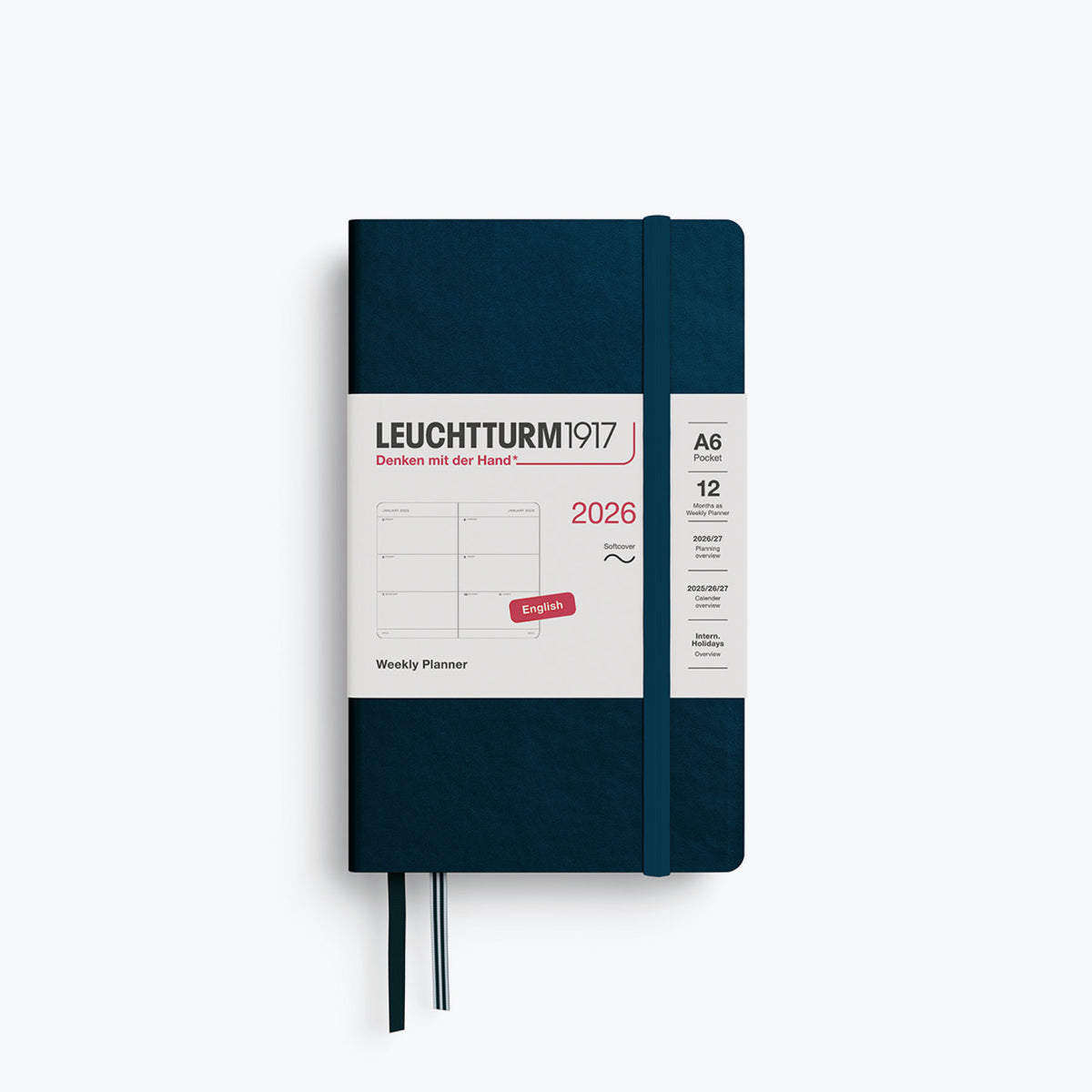 Leuchtturm1917 - 2026 Diary - Weekly Planner - A6 - Deep Sea (Soft)
