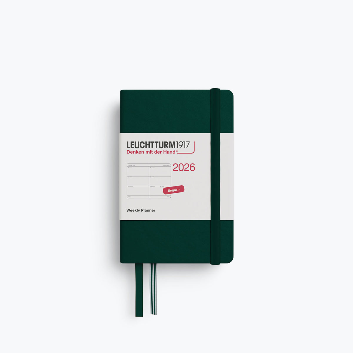 Leuchtturm1917 - 2026 Diary - Weekly Planner - A7 - Forest Green