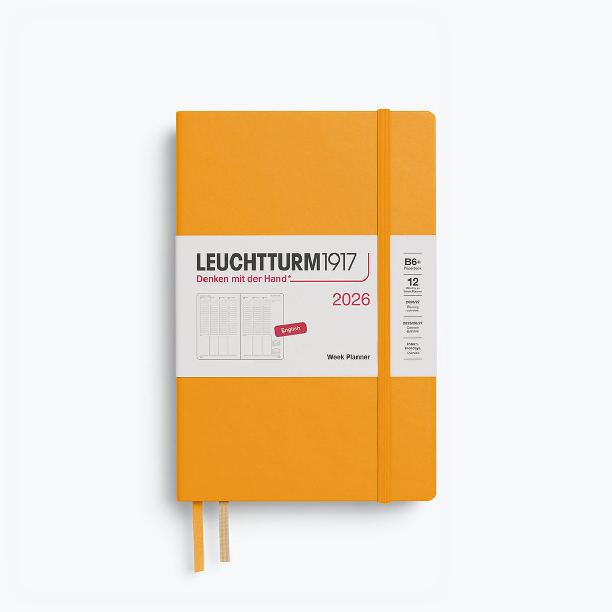Leuchtturm1917 - 2026 Diary - Week Planner - B6+ - Rising Sun