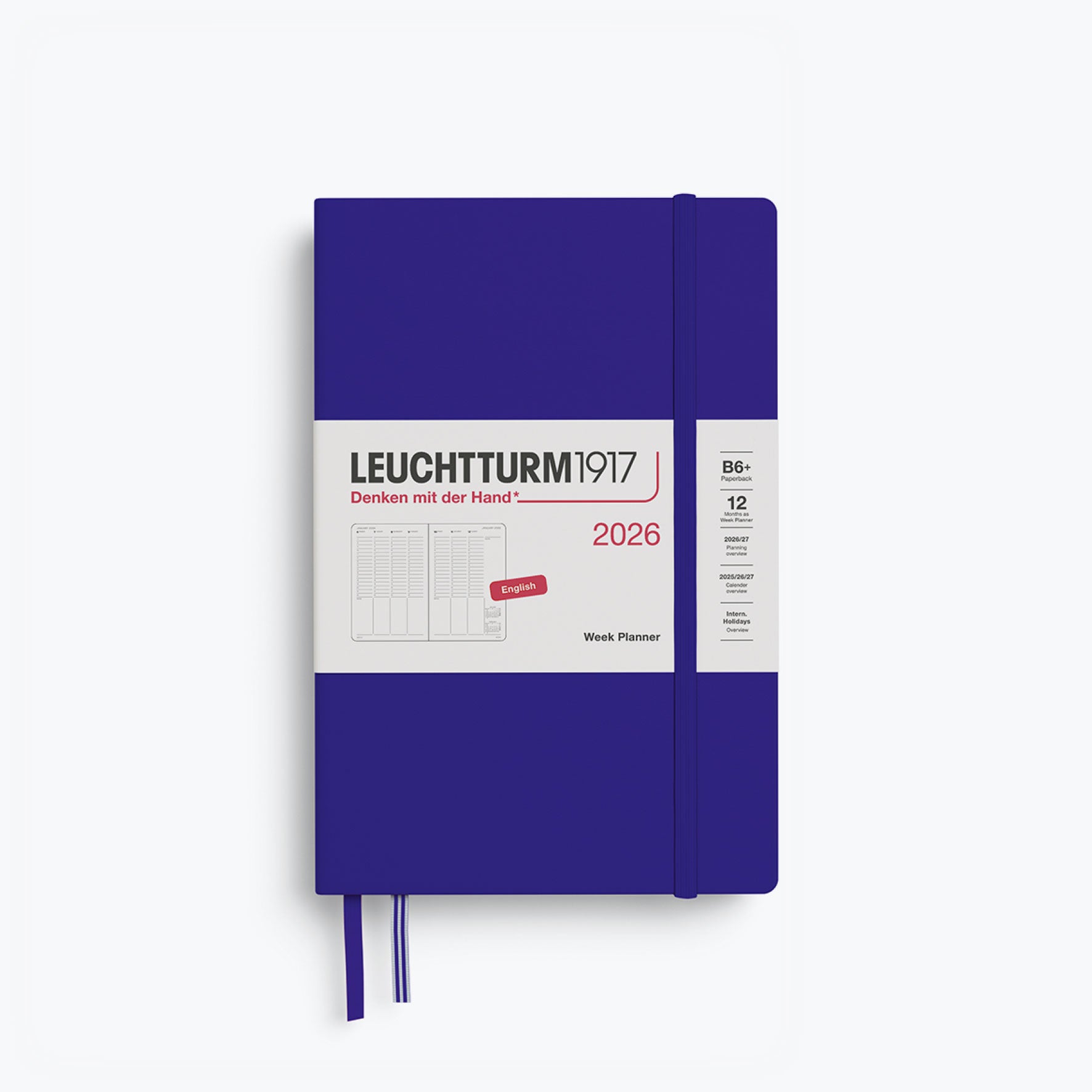 Leuchtturm1917 - 2026 Diary - Week Planner - B6+ - Ink