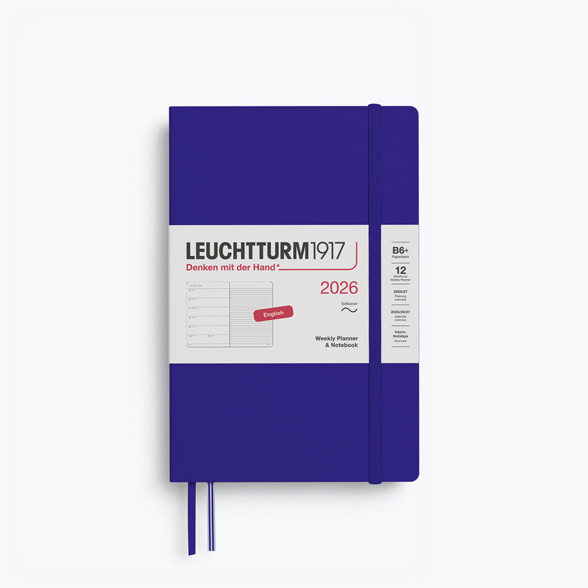 Leuchtturm1917 - 2026 Diary - Weekly Notebook - B6+ - Ink