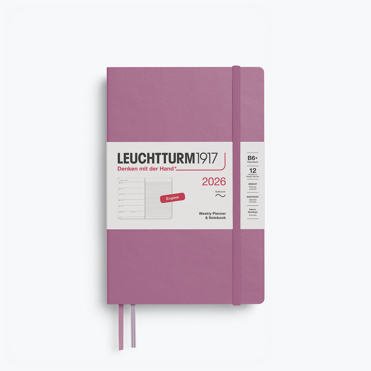 Leuchtturm1917 - 2026 Diary - Weekly Notebook - B6+ - Dusty Rose