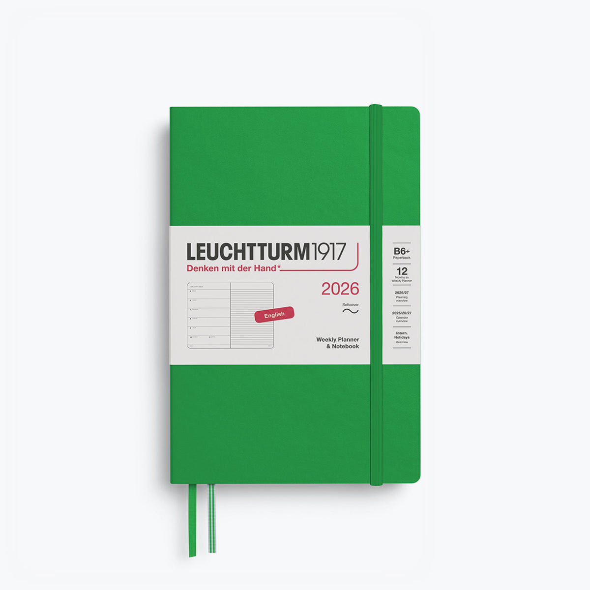 Leuchtturm1917 - 2026 Diary - Weekly Notebook - B6+ - Spring Leaf