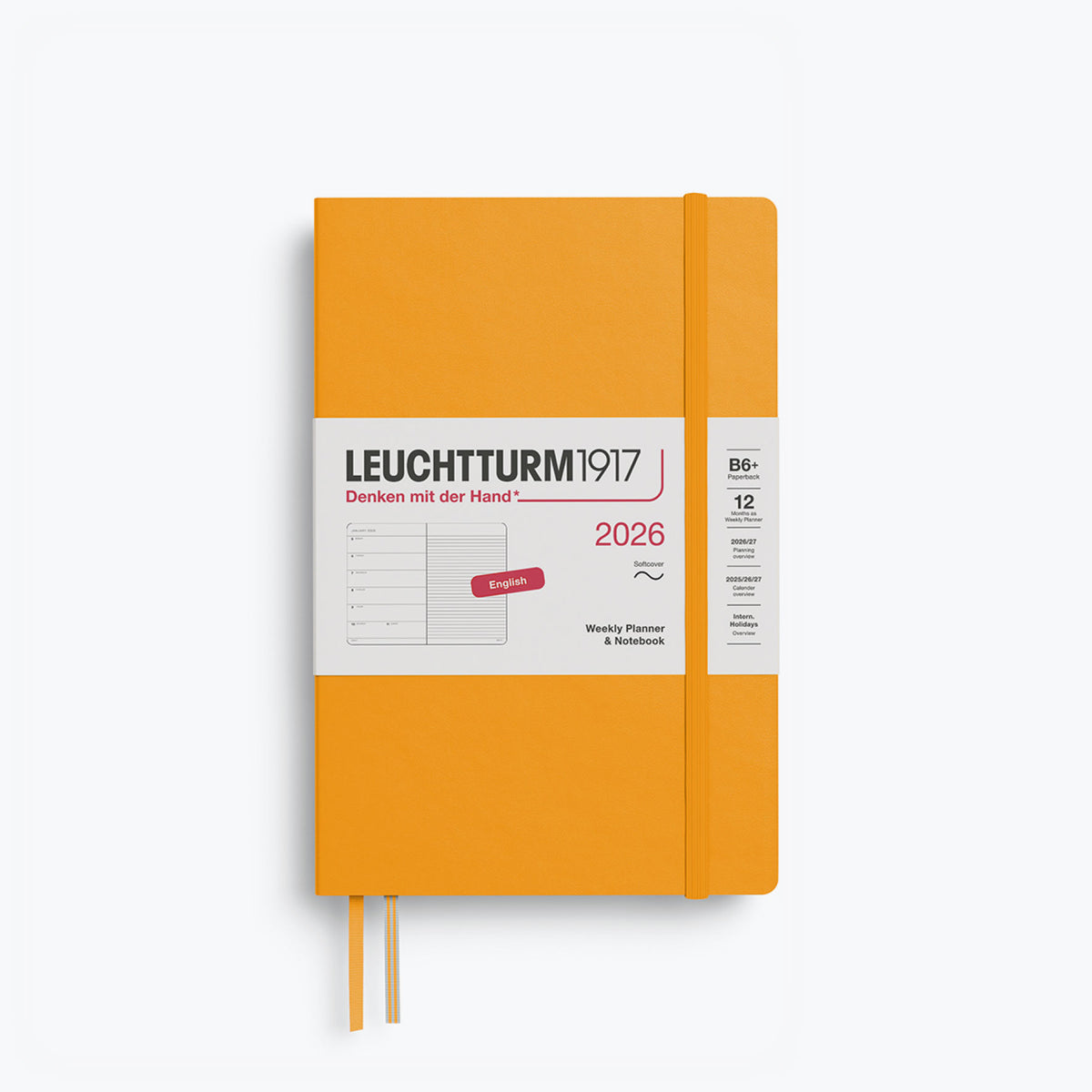 Leuchtturm1917 - 2026 Diary - Weekly Notebook - B6+ - Rising Sun