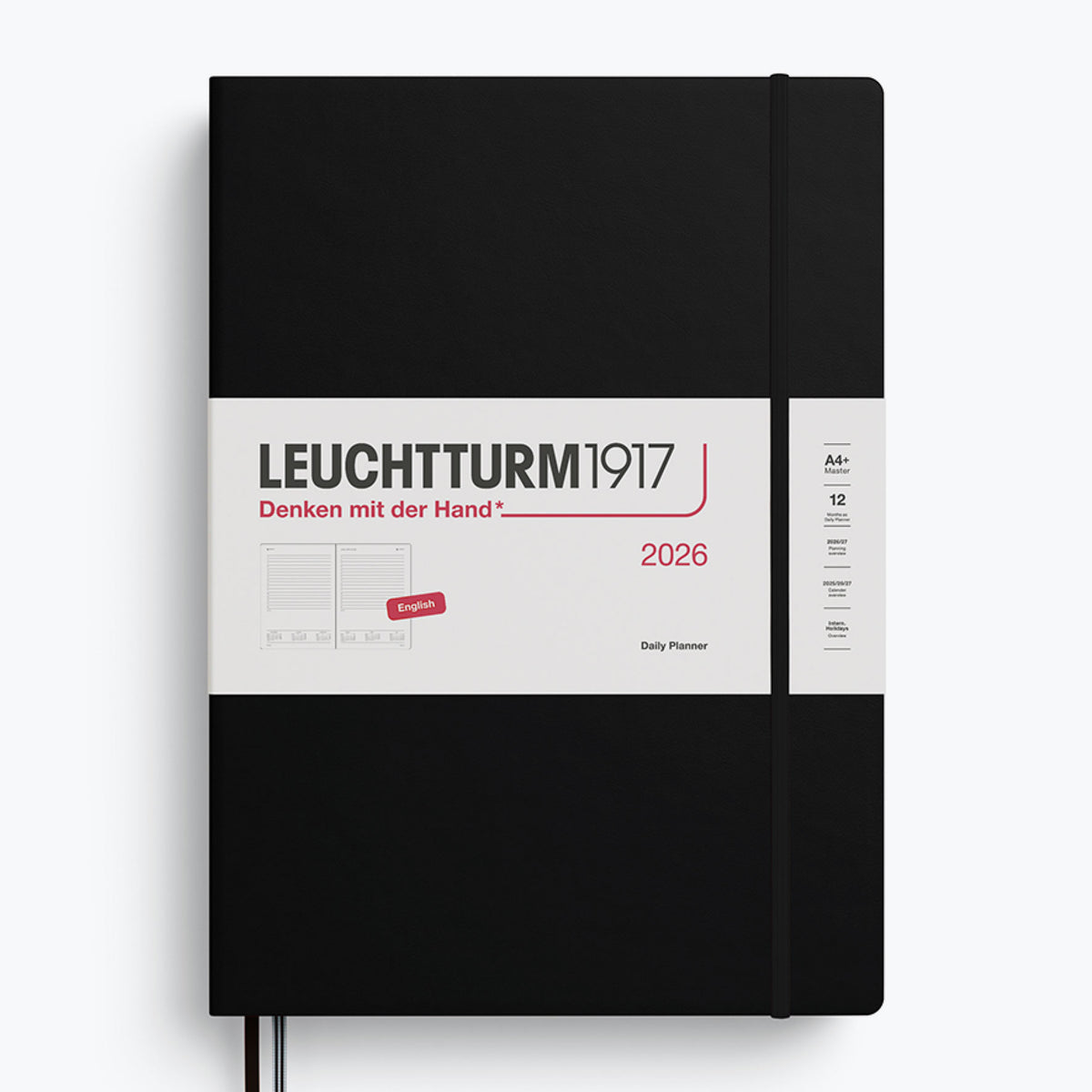 Leuchtturm1917 - 2026 Diary - Daily Planner - A4 - Black