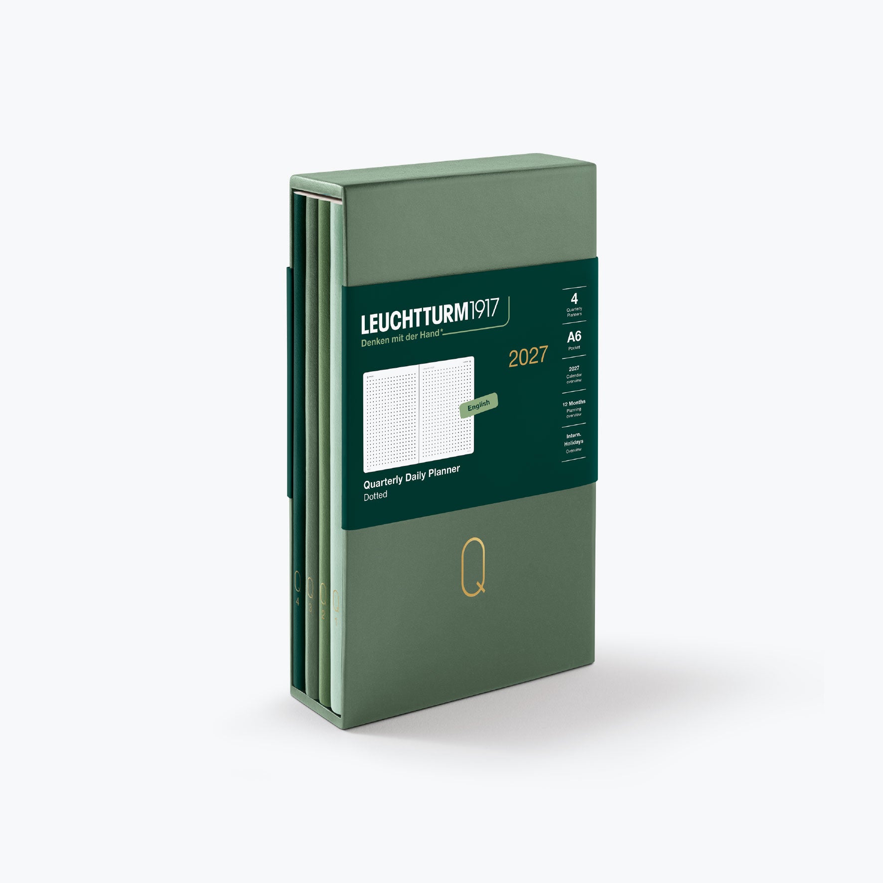 Leuchtturm1917 - 2027 Diary - Quarterly Daily Planner - Shades of Green