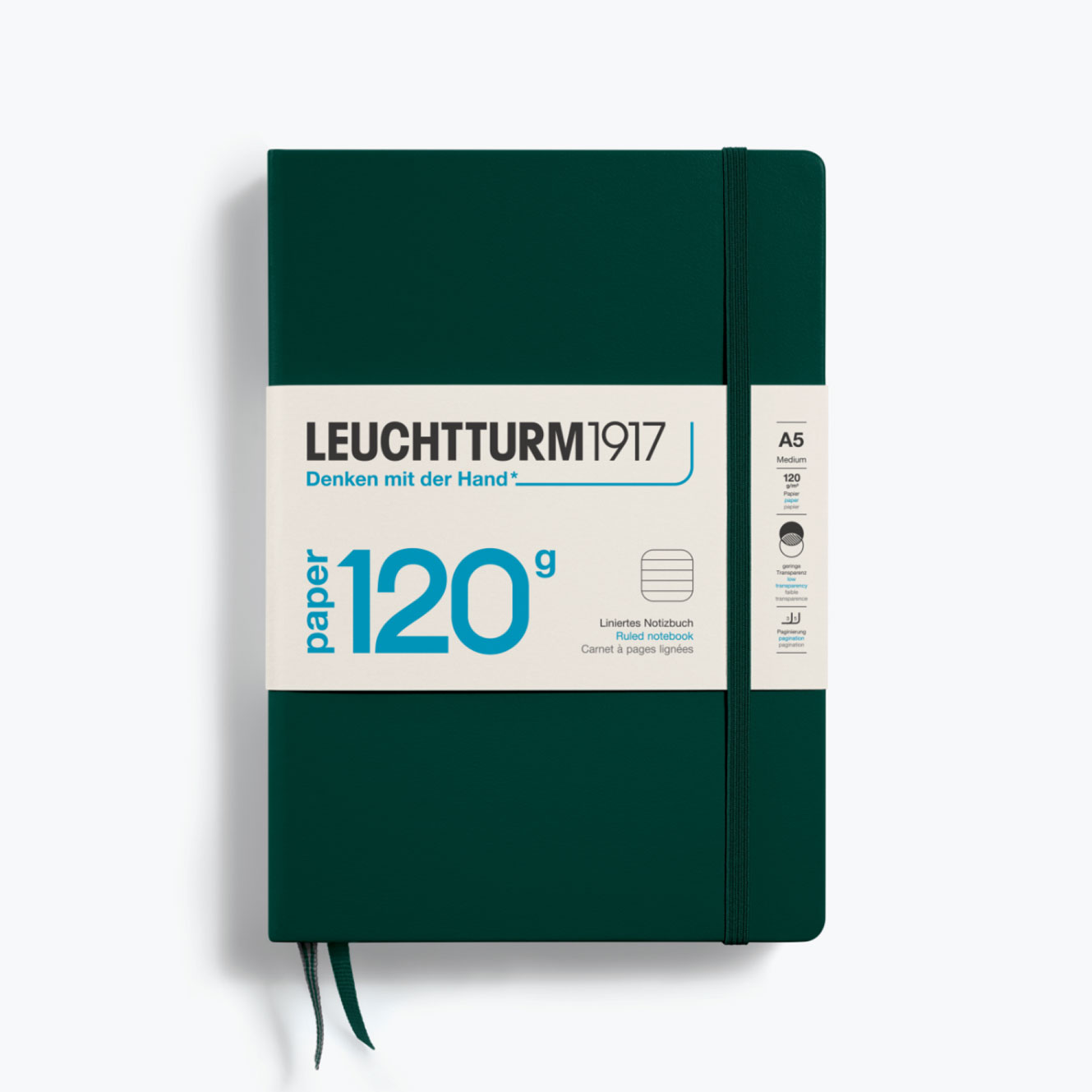 Leuchtturm1917 - Notebook - A5 - Paper 120 - Forest Green