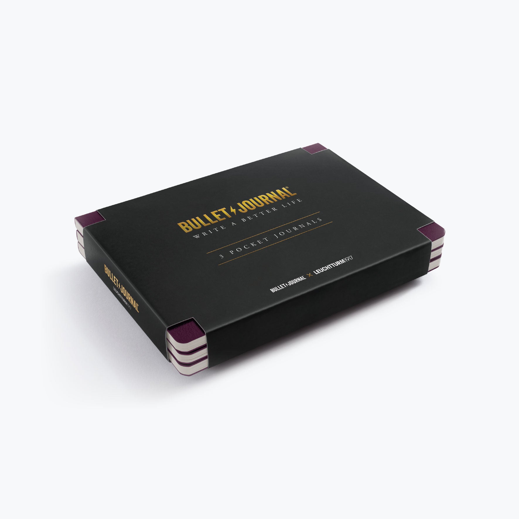 Leuchtturm1917 - Notebook - Bullet Journal - Pocket - Purple26 (Pack of 3)