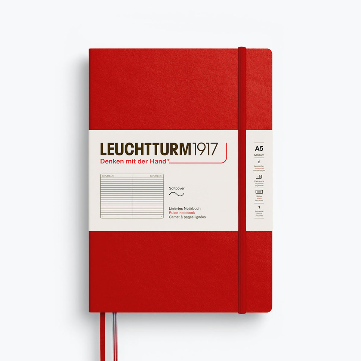 Leuchtturm1917 - Notebook - Softcover - A5 - Cherry