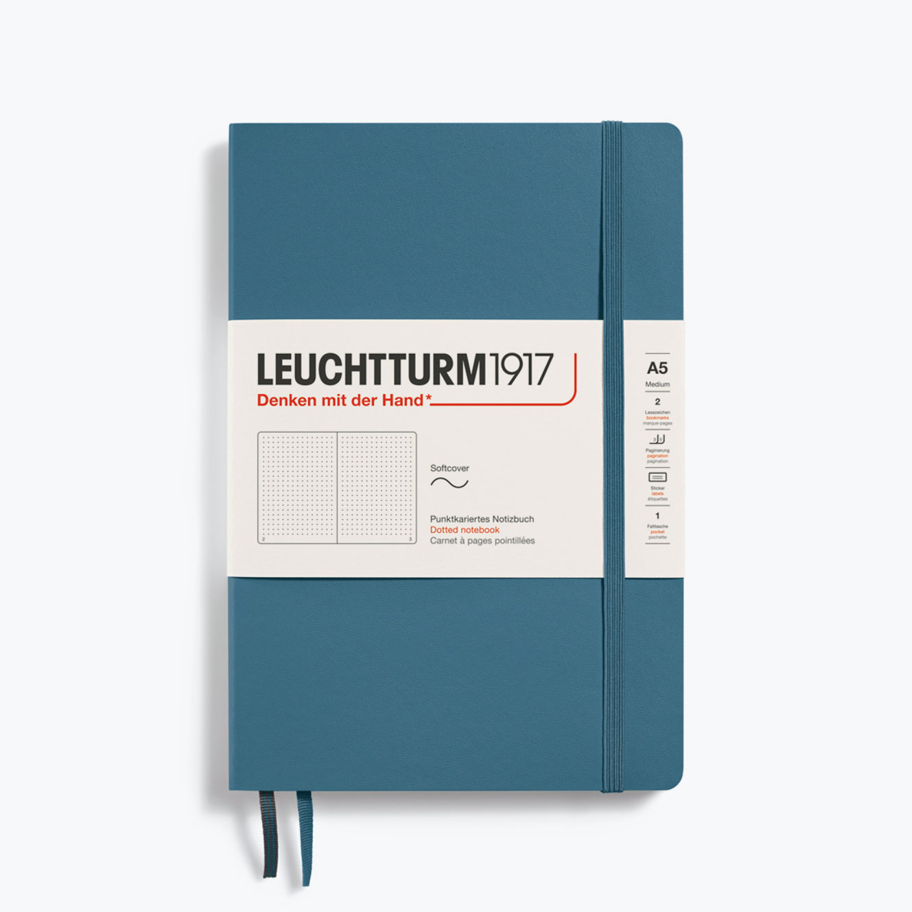 Leuchtturm1917 - Notebook - Softcover - A5 - Stone Blue