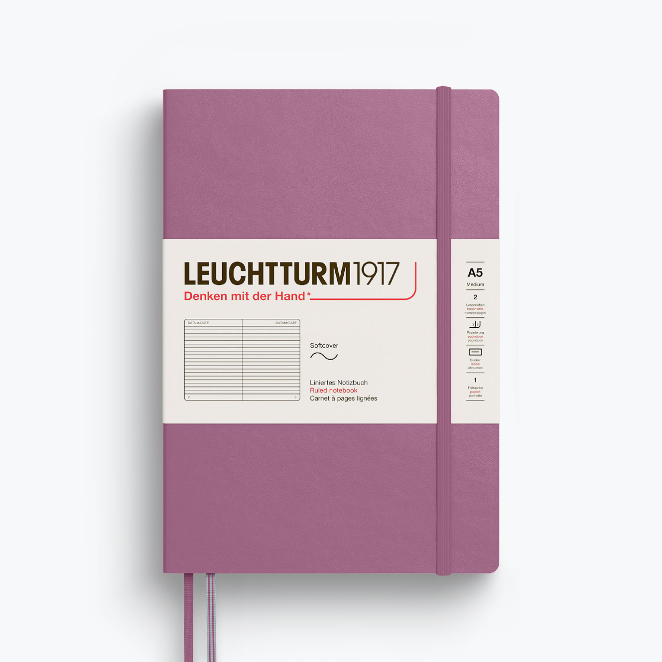 Leuchtturm1917 - Notebook - Softcover - A5 - Dusty Rose