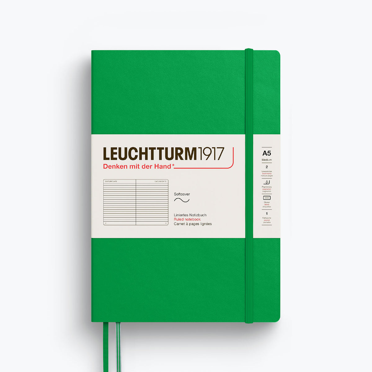 Leuchtturm1917 - Notebook - Softcover - A5 - Spring Leaf