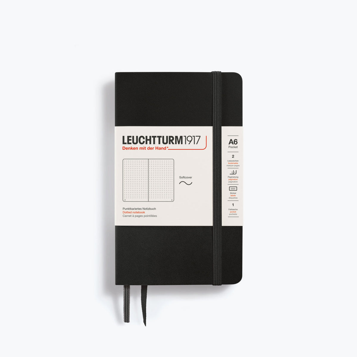 Leuchtturm1917 - Notebook - Softcover - A6 - Black