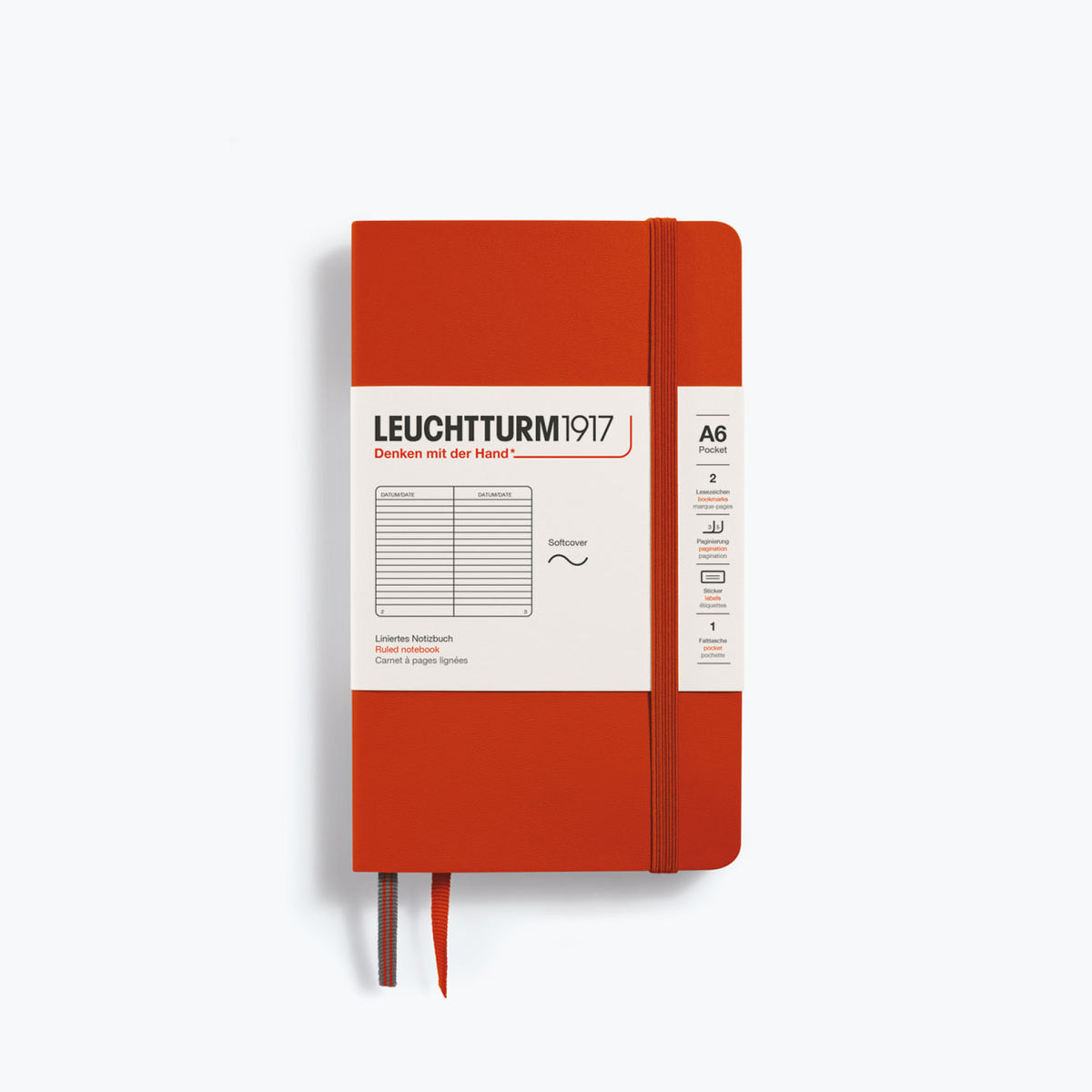 Leuchtturm1917 - Notebook - Softcover - A6 - Fox Red