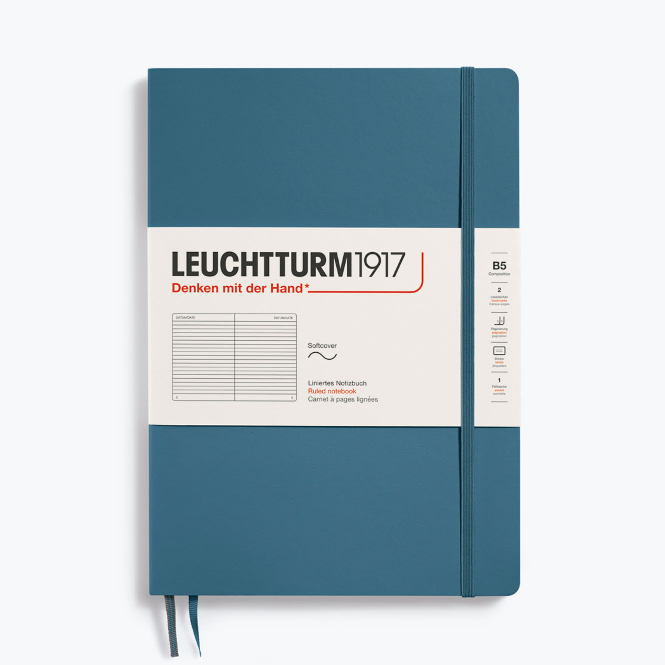 Leuchtturm1917 - Notebook - Softcover - B5 - Stone Blue