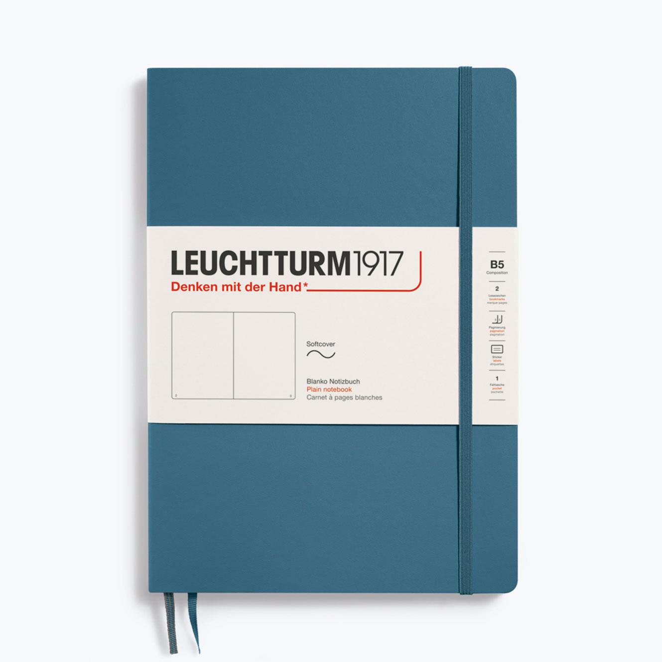 Leuchtturm1917 - Notebook - Softcover - B5 - Stone Blue