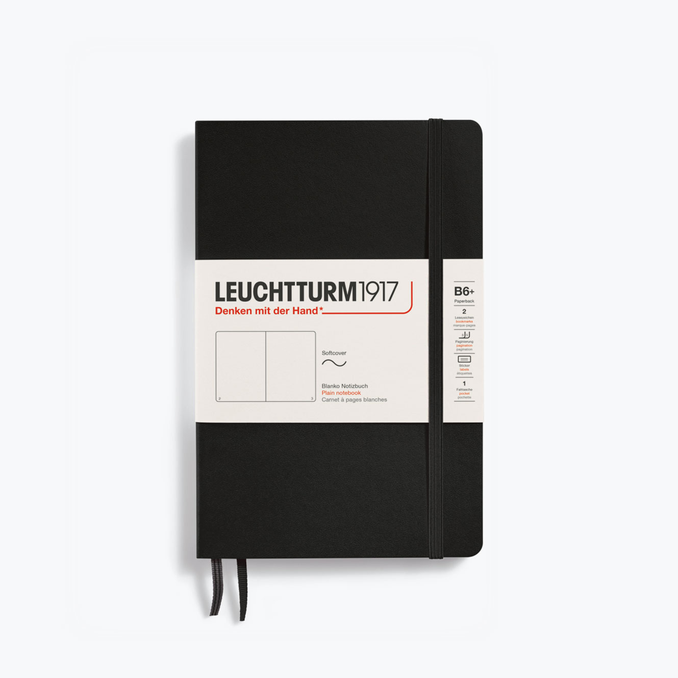 Leuchtturm1917 - Notebook - Softcover - B6+ - Black