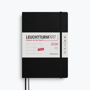 Leuchtturm1917 - 2026 Diary - Weekly Planner - A5 - Black (Soft)