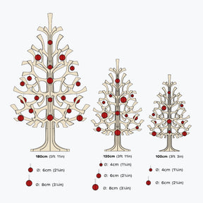 Lovi - Ornament - Baubles - 6cm - Dark Red (Pack of 4)