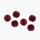 Lovi - Ornament - Baubles - 4cm - Dark Red (Pack of 6)
