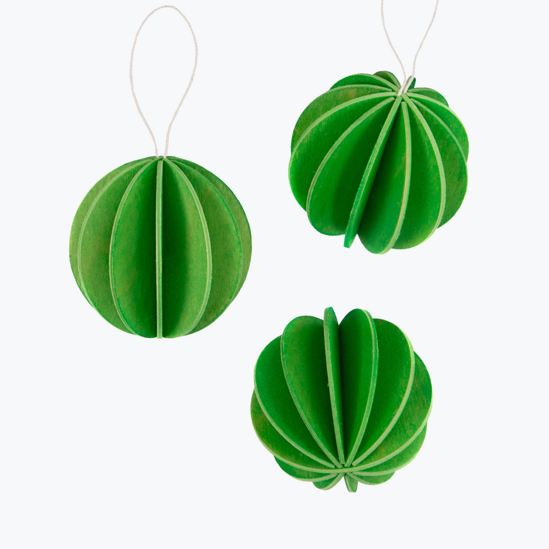 Lovi - Ornament - Baubles - 8cm - Light Green (Pack of 3)