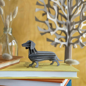 Lovi - Ornament - Dachshund - 12cm - Grey