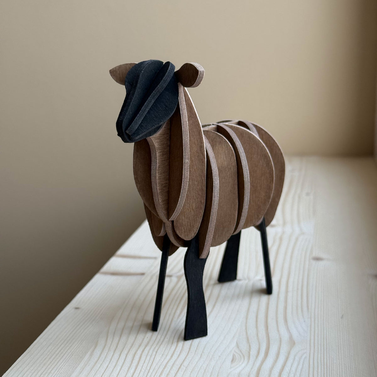 Lovi - Ornament - Lamb - 14cm - Brown Mix
