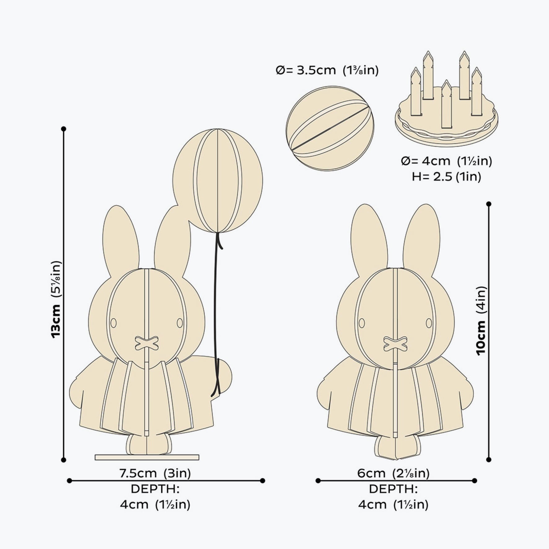 Lovi - Ornament - Miffy - 13.5cm - Balloon