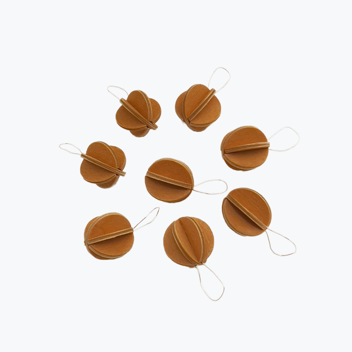 Lovi - Ornament - Minibaubles - 1.7cm - Cinnamon Brown (Pack of 8)