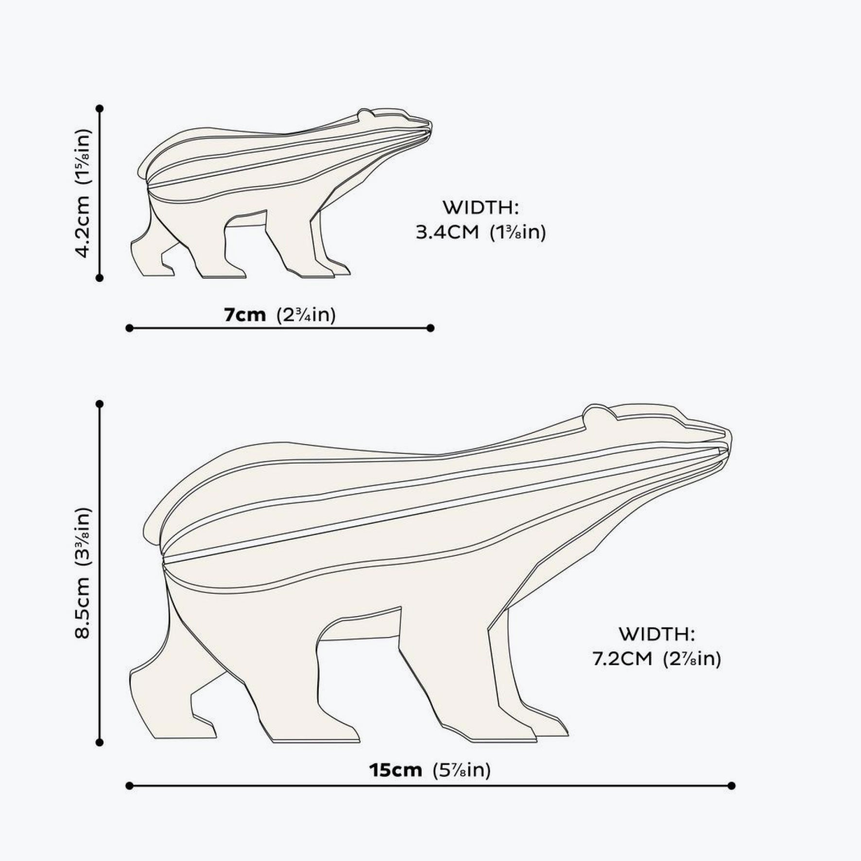 Lovi - Ornament - Polar Bear - 15cm - Translucent White